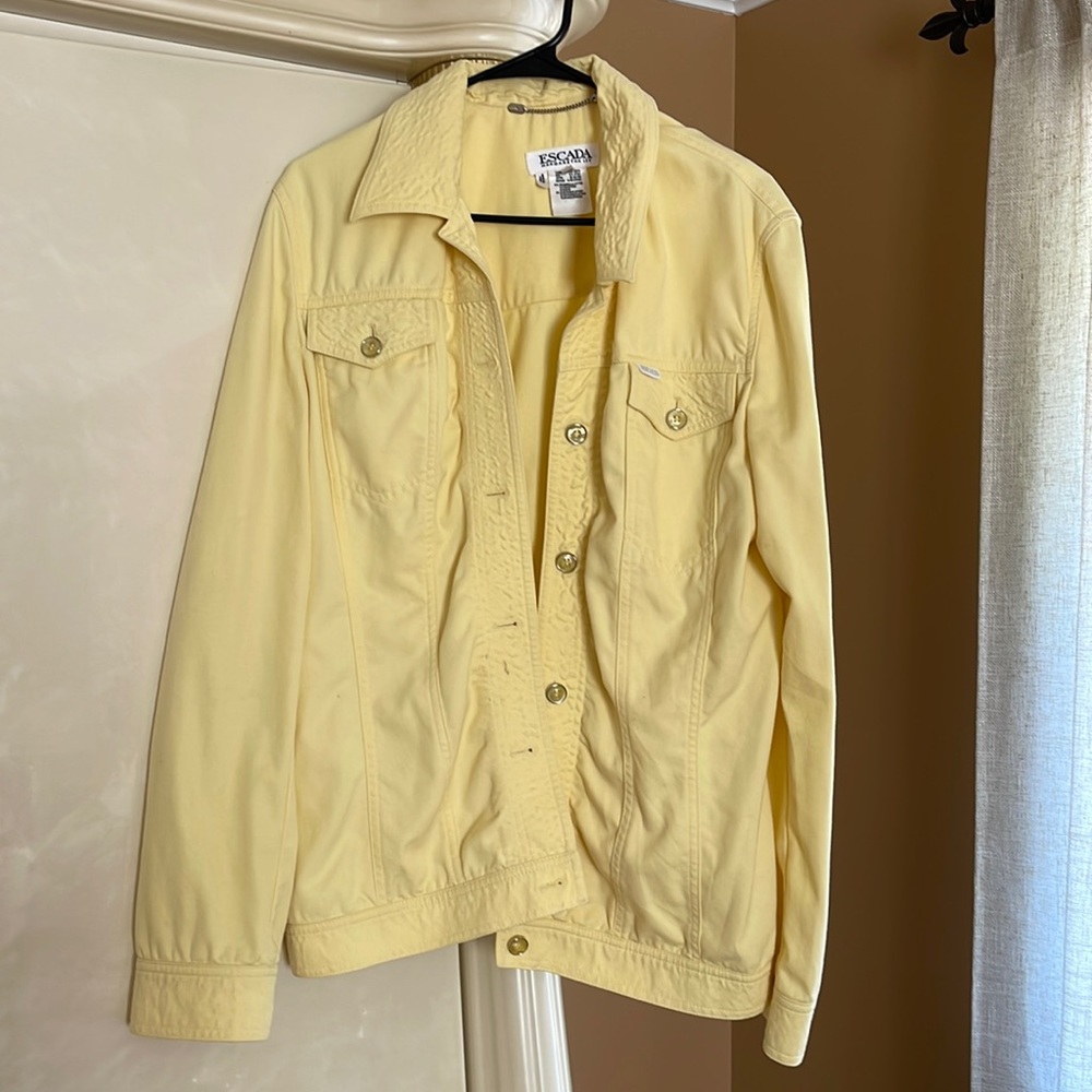 ESCADA by Margaretha Ley yellow denim jacket / shirt